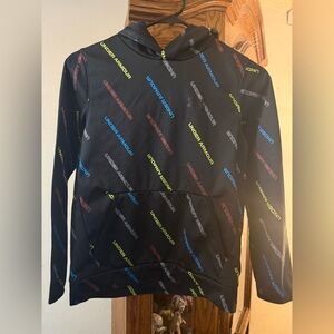 Under Armour Black Hoodie with Neon Accents